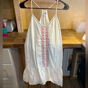 Short summertime dress white